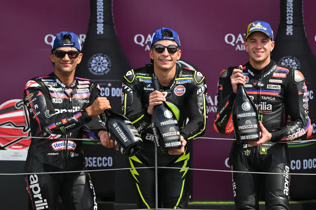 Aprilia Seize Silverstone Spotlight as Martin Extends MotoGP Lead