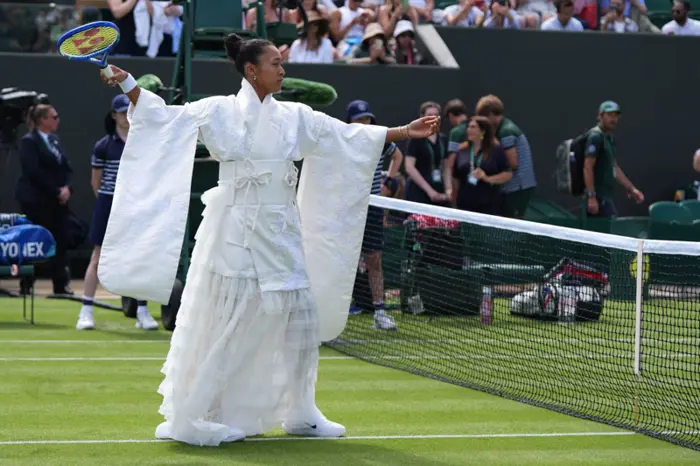 Naomi Osaka Makes Stylish Wimbledon Entrance in Kimono Despite Strict All-White Rule